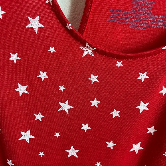 modern lux | red & white star print romper - Picture 7 of 11